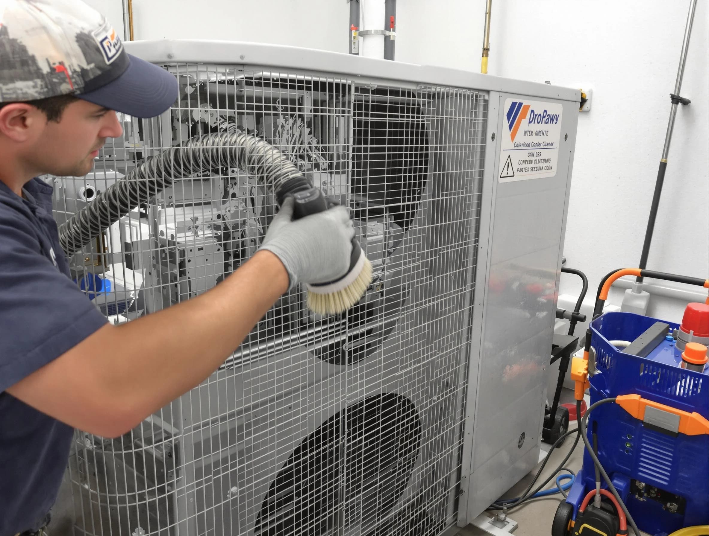 Ontario Air Duct Cleaning specialist performing precision AC coil cleaning for improved system performance in Ontario