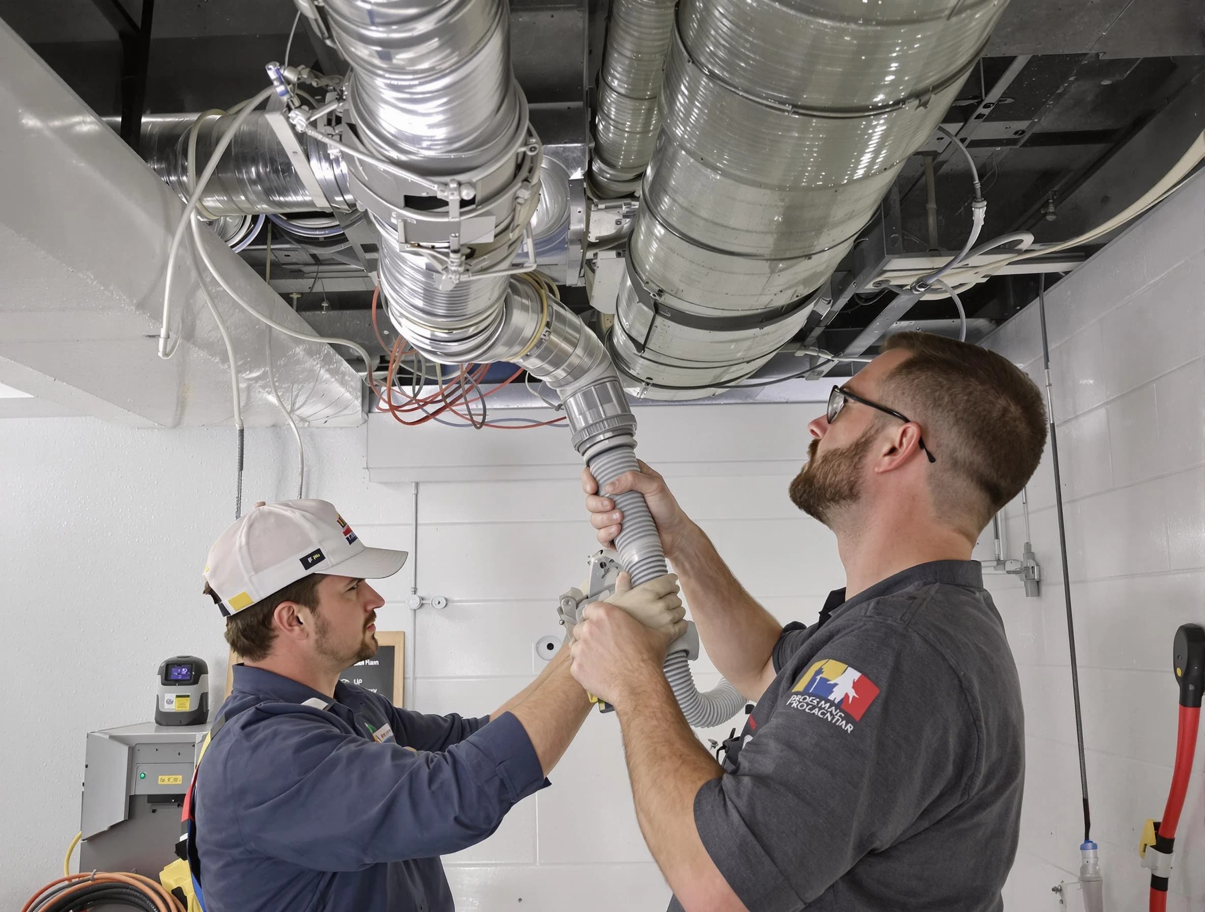 Ontario Air Duct Cleaning technician performing thorough AC duct cleaning in Ontario